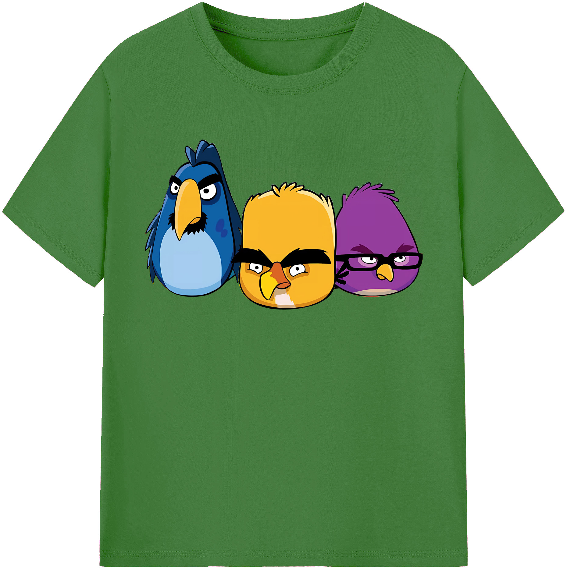 （画像用） Angry Birds アングリーバード レディースカジュアルプリントTシャツ（綿100％）